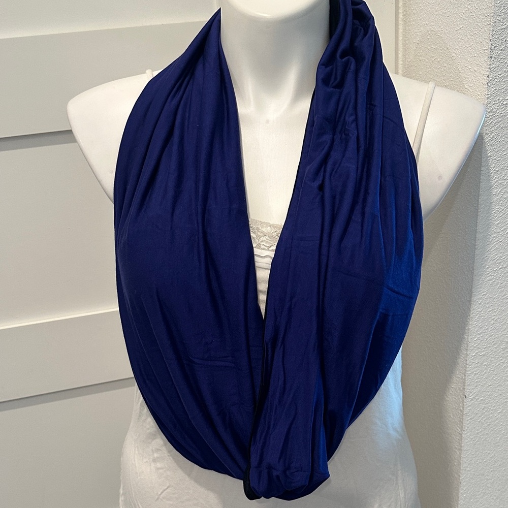 Soma Royal Blue & Black Reversible Infinity Scarf